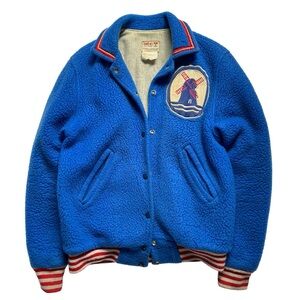 Vintage 70s Harv-Al Pointe Claire Diving Club Varsity Fleece Club Jacket